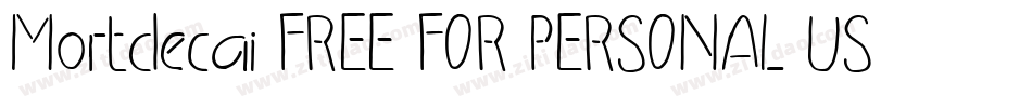 Mortdecai FREE FOR PERSONAL USE字体转换